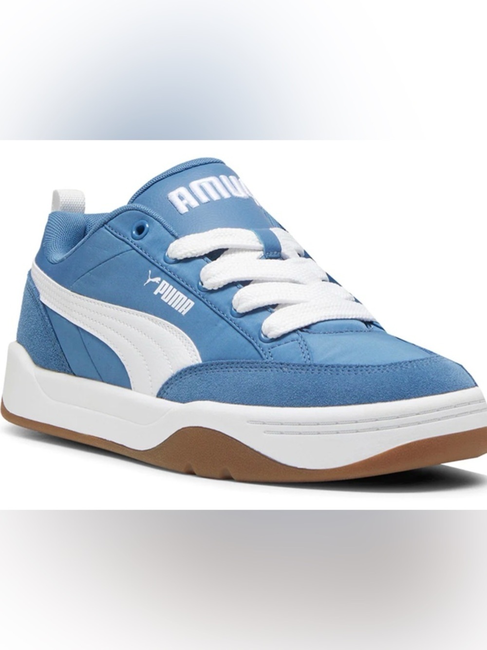 Puma, Like New, Sz 13, Blue and White Low-Top Sneakers
